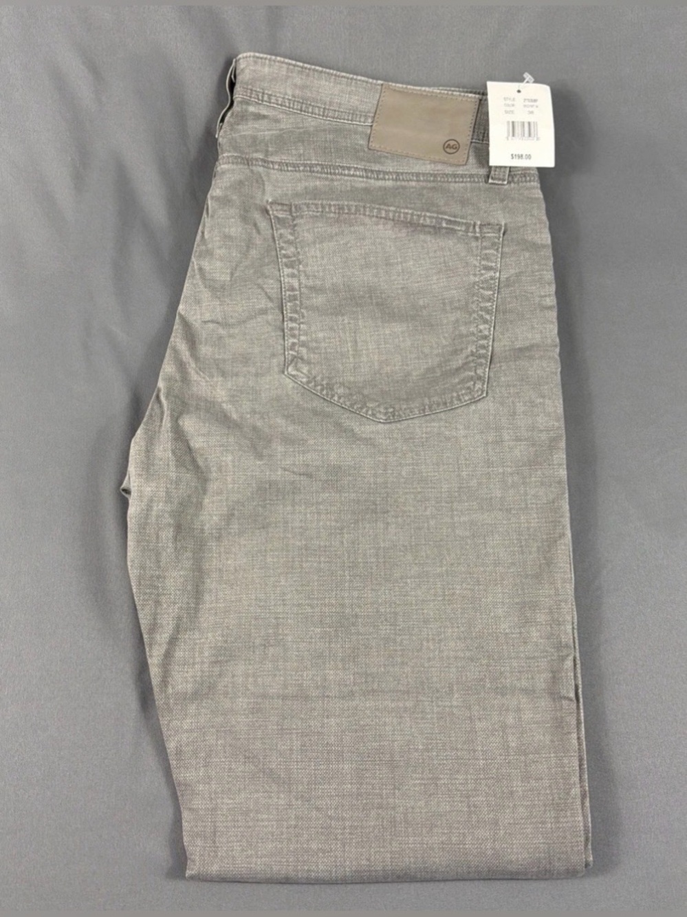 AG Pants Tellis Modern Slim 38 x 34 Gray Multi Cotton Spandex NWT MSRP $198